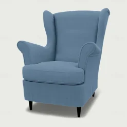 Linen Wingback Chair Cover with Armrest Cover Machine Washable Dryable STANDcover LITB PRIME cover