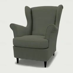 Linen Wingback Chair Cover with Armrest Cover Machine Washable Dryable STANDcover LITB PRIME cover