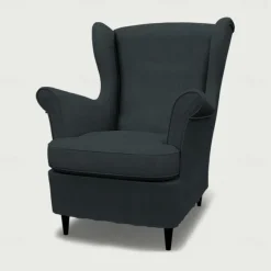 Linen Wingback Chair Cover with Armrest Cover Machine Washable Dryable STANDcover LITB PRIME cover