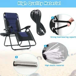 Lounge chair accessories black tie rope nap folding chair tie rope folding chair replacement rope lounge chair rope