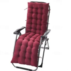 Lounge Chair Cushion Tufted Outdoor Rocking Seat Deck Chaise Pad Recliner Mat Recliner Cushion