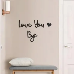 love you bye sign Above Door Topper Decoration, Wooden Script Decor Sign for Door,Home,Windows and Walls, Christmas Valentine's Wedding Thanksgiving Gift