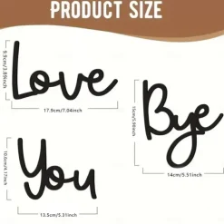 love you bye sign Above Door Topper Decoration, Wooden Script Decor Sign for Door,Home,Windows and Walls, Christmas Valentine's Wedding Thanksgiving Gift