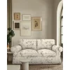 Loveseat 2 Seat Sofa Cover Floral Slipcover Tailored Fit 100% Cotton Soft and Durable Machine Washable for Easy Care LITB PRIME cover Ektcover