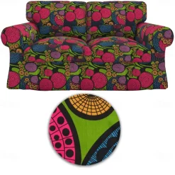 Loveseat 2 Seat Sofa Cover Floral Slipcover Tailored Fit 100% Cotton Soft and Durable Machine Washable for Easy Care LITB PRIME cover Ektcover