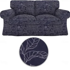 Loveseat 2 Seat Sofa Cover Floral Slipcover Tailored Fit 100% Cotton Soft and Durable Machine Washable for Easy Care LITB PRIME cover Ektcover