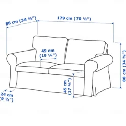 Loveseat 2 Seat Sofa Cover Floral Slipcover Tailored Fit 100% Cotton Soft and Durable Machine Washable for Easy Care LITB PRIME cover Ektcover