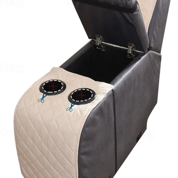 Loveseat 3 Seater Recliner Covers with Console, Burgundy Sofa Cover Couch Towel Mat for 2 or 3 Seater Recliner, Non-Slip Reclining Slipcover for Pet with Elastic Straps