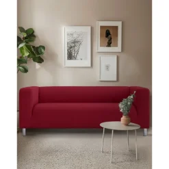 Loveseat Sofa Cover for Dogs Burgundy , 2 Seater For Kilippan Couch Cover Replacement Couch Slipcover Washable Furniture Protector KLIPPcover LITB PRIME cover