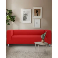 Loveseat Sofa Cover for Dogs Burgundy , 2 Seater For Kilippan Couch Cover Replacement Couch Slipcover Washable Furniture Protector KLIPPcover LITB PRIME cover