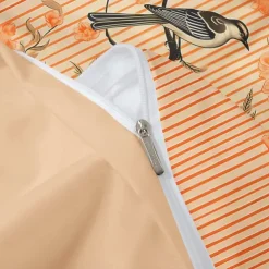 L.T.Home 100% Cotton Sateen Duvet Cover Set Reversible Premium 300 Thread Count Floral Elite Bedding Set Queen King Size