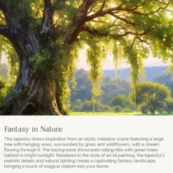 L.T.HOME Tree of Life Landscape Hanging Tapestry Wall Art Large Tapestry Mural Decor Photograph Backdrop Blanket Curtain Home Bedroom Living Room Decoration