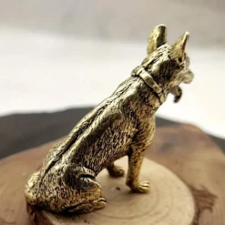 Lucky Copper Dog, Wealth Dog Ornaments, Help Transport Wealth Dog Copperware Chinese Classic Desktop Ornaments Tea Pet Copperware, Cute Aesthetic Things, Strange Things, Micro Desktop Decoration