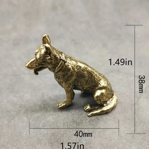 Lucky Copper Dog, Wealth Dog Ornaments, Help Transport Wealth Dog Copperware Chinese Classic Desktop Ornaments Tea Pet Copperware, Cute Aesthetic Things, Strange Things, Micro Desktop Decoration