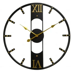Luxury Large Wall Clock Modern Design Silent Wall Clocks Home Decor Black Metal Watches Living Room Decoration