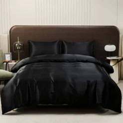 Luxury 4pcs 80g Light Luxury Color Diced Four-piece Set, 1 Suitable Bed Sheet, 1 Bed Sheet, 2 Pillowcases Suitable for Home Bedroom, Guest Room And Hotel, Good Quality And Comfortable