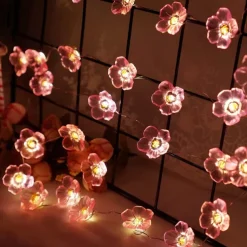 4M 40LED Solar Cherry Blossom Mushroom Hazelnut Copper Wire String Lights Outdoor Waterproof Christmas Thanksgiving Garden Party Balcony Home Decoration