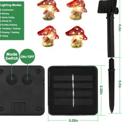 4M 40LED Solar Cherry Blossom Mushroom Hazelnut Copper Wire String Lights Outdoor Waterproof Christmas Thanksgiving Garden Party Balcony Home Decoration