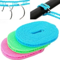 3-10m Windproof Clothesline Camping Clothesline Durable Travel Clothes Line Rope Portable Clothes Drying Line Heavy Duty Laundry Line Length Adjustable Non-slip Clothing Line Outdoor Indoor