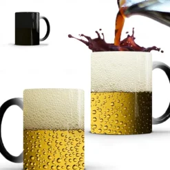 Magic Coffee Mug Oktoberfest Gift- Beer Magic Mug Festival Cup Add Hot Liquid and Beer Magic Mug Appears - 12oz Funny Ceramic Mug