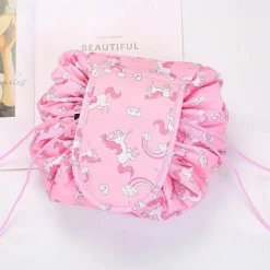 Magic Cosmetics Pouch Women Drawstring Cosmetic Bag Travel Storage Makeup Bag Organizer Female Make Up Pouch Portable Waterproof Toiletry Beauty Case