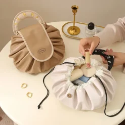 Magic Cosmetics Pouch Women Drawstring Cosmetic Bag Travel Storage Makeup Bag Organizer Female Make Up Pouch Portable Waterproof Toiletry Beauty Case