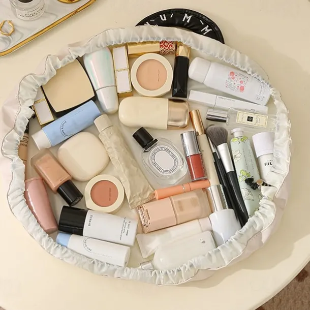 Magic Cosmetics Pouch Women Drawstring Cosmetic Bag Travel Storage Makeup Bag Organizer Female Make Up Pouch Portable Waterproof Toiletry Beauty Case