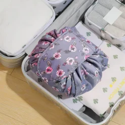 Magic Cosmetics Pouch Women Drawstring Cosmetic Bag Travel Storage Makeup Bag Organizer Female Make Up Pouch Portable Waterproof Toiletry Beauty Case