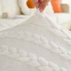 Magic Sofa Cover Stretch Jacquard Velvet Sofa Seat Couch Cushion Slipcovers, Anti-Slip Furniture Protector for Sectional 1/2/3/4 Seat Cover,L Shape Sofa Covers, Chaise Lounge Sofa Slipcover