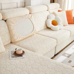 Magic Sofa Cover Stretch Jacquard Sofa Seat Couch Cushion Slipcovers, Anti-Slip Furniture Protector for Sectional 1/2/3/4 Seat Cover,L Shape Sofa Covers, Chaise Lounge Sofa Slipcover