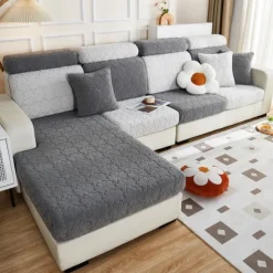 Magic Sofa Cover Stretch Jacquard Sofa Seat Couch Cushion Slipcovers, Anti-Slip Furniture Protector for Sectional 1/2/3/4 Seat Cover,L Shape Sofa Covers, Chaise Lounge Sofa Slipcover
