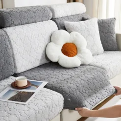 Magic Sofa Cover Stretch Jacquard Sofa Seat Couch Cushion Slipcovers, Anti-Slip Furniture Protector for Sectional 1/2/3/4 Seat Cover,L Shape Sofa Covers, Chaise Lounge Sofa Slipcover