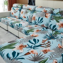 Magic Sofa Cover Stretch Sofa Seat Couch Cushion Slipcovers Vintage Style, Anti-Slip Furniture Protector for Sectional 1/2/3/4 Seat Cover,L Shape Sofa Covers, Chaise Lounge Sofa Slipcover