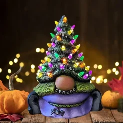 Magic Witch Gnome Tree Halloween Ghost Outdoor Light Festival Dress Up Skeleton Horror Hanging Glowing Halloween Party Decor