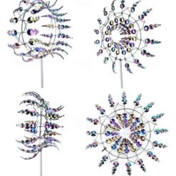 Magical Metal Garden Windmill,Kinetic Wind Spinners,Wind Sculpture for Yard 3D Outdoor Wind Kinetic Sculpture Move with The Wind - Metal Wind Spinners Suitable for Garden Terrace Lawn Yard