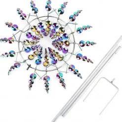 Magical Metal Garden Windmill,Kinetic Wind Spinners,Wind Sculpture for Yard 3D Outdoor Wind Kinetic Sculpture Move with The Wind - Metal Wind Spinners Suitable for Garden Terrace Lawn Yard