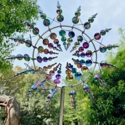 Magical Metal Garden Windmill,Kinetic Wind Spinners,Wind Sculpture for Yard 3D Outdoor Wind Kinetic Sculpture Move with The Wind - Metal Wind Spinners Suitable for Garden Terrace Lawn Yard