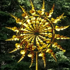 Magical Metal Garden Windmill,Kinetic Wind Spinners,Wind Sculpture for Yard 3D Outdoor Wind Kinetic Sculpture Move with The Wind - Metal Wind Spinners Suitable for Garden Terrace Lawn Yard