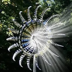 Magical Metal Garden Windmill,Kinetic Wind Spinners,Wind Sculpture for Yard 3D Outdoor Wind Kinetic Sculpture Move with The Wind - Metal Wind Spinners Suitable for Garden Terrace Lawn Yard