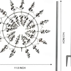 Magical Metal Garden Windmill,Kinetic Wind Spinners,Wind Sculpture for Yard 3D Outdoor Wind Kinetic Sculpture Move with The Wind - Metal Wind Spinners Suitable for Garden Terrace Lawn Yard