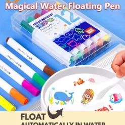 Magical Water Painting Pen, 12 Colors Magic Floating Ink Pen Kit Set, Erasing Whiteboard Markers, Doodle Water Pens Great Idea For Kids Boys Girls Adults