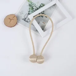 Magnetic Curtain Tie Backs Window Gold Curtain Tiebacks Buckles Holdbacks Clip for Home Bedroom Office Decorative Curtain 1 PCS