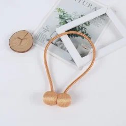 Magnetic Curtain Tie Backs Window Gold Curtain Tiebacks Buckles Holdbacks Clip for Home Bedroom Office Decorative Curtain 1 PCS