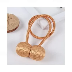 Magnetic Curtain Tie Backs Window Gold Curtain Tiebacks Buckles Holdbacks Clip for Home Bedroom Office Decorative Curtain 1 PCS