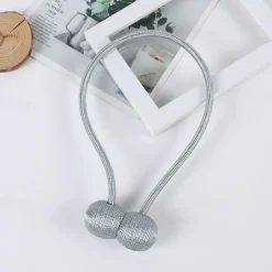 Magnetic Curtain Tie Backs Window Gold Curtain Tiebacks Buckles Holdbacks Clip for Home Bedroom Office Decorative Curtain 1 PCS