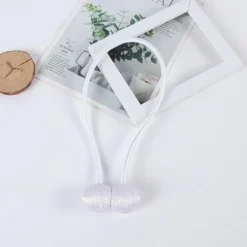 Magnetic Curtain Tie Backs Window Gold Curtain Tiebacks Buckles Holdbacks Clip for Home Bedroom Office Decorative Curtain 1 PCS