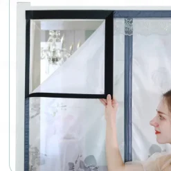 Magnetic Door Screen Mesh Screen Mosquito Net for Door Curtain Printed Pattern Bedroom Livingroom Children's Room