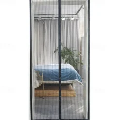 Magnetic Door Screen Mesh Screen Door Simple Beautiful Magical Mesh Screen Window Door Hands Free Magnetic Door Screen Automatic Closing Summer Curtain Net