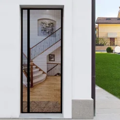 Magnetic Fly Insect Screen Door,Anti-Tearing Reinforced Fiberglass Insect Fly with Self Sealing Magnets,Anti Mosquito Fly Curtain Door Screens