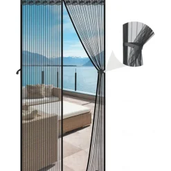 Magnetic Fly Screen Door, 90x210 cm, Insect Protection, Fly Curtain, Magnetic Door Curtains Against Flies Mosquito Velcro Mounting Door Mosquito Net for Balcony Door Patio Door Caravan